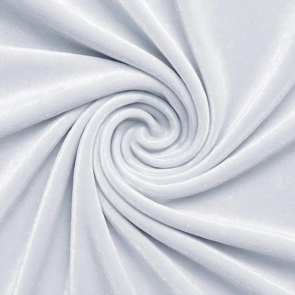 Velours Stretch Stof Wit