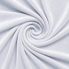 Stretch Velvet Fabric White
