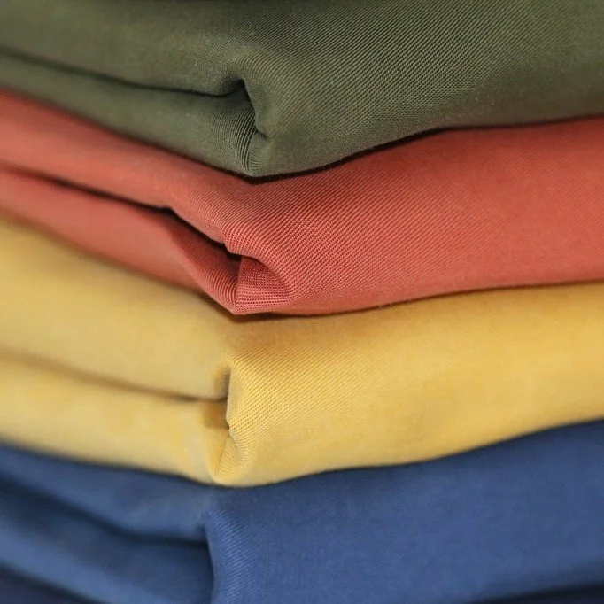 Tencel Twill Stof Sort - (Fashion Stoffer)