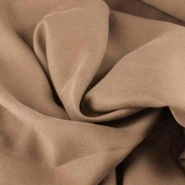 Tissu Tencel De Sergé Cacao - (Tissus De Mode)
