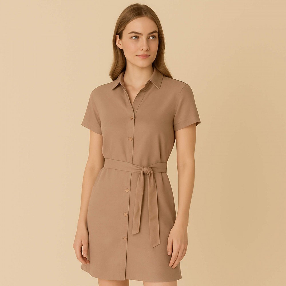 Tissu Tencel De Sergé Cacao Tissu Tencel De Sergé Cacao - (Tissus De Mode)