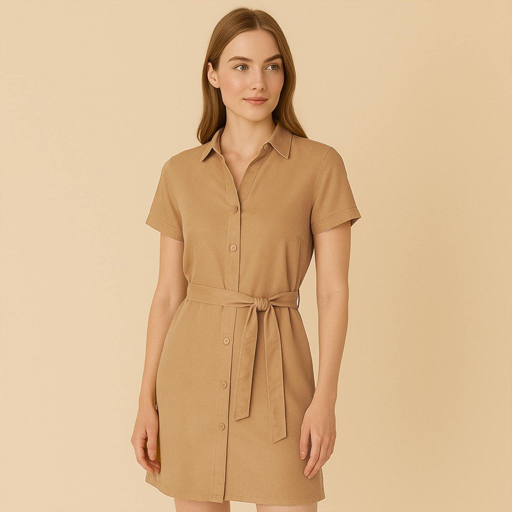 Tencel Twill Stof Kamel - (Fashion Stoffer)