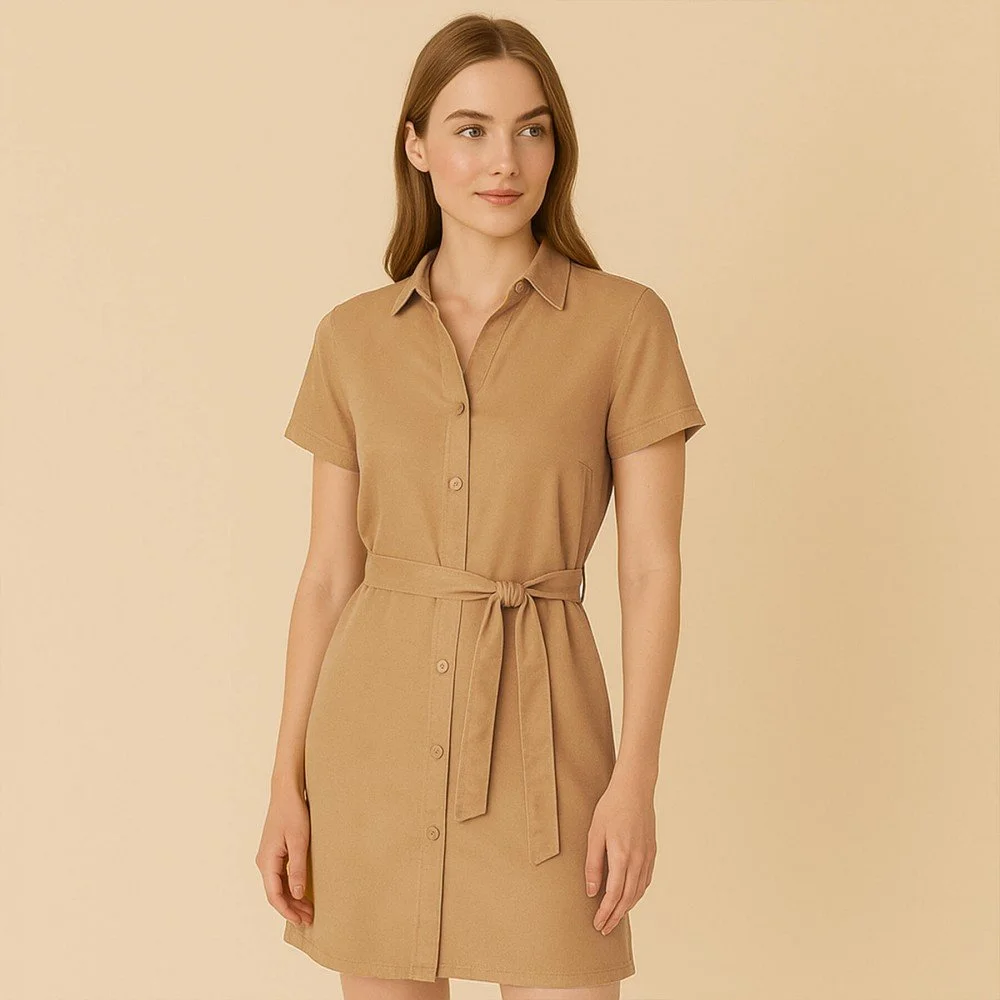 Tencel Twill Stoff Kamel