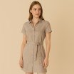 Tencel Twill Stoff Dunkel Beige - (Modestoffe)
