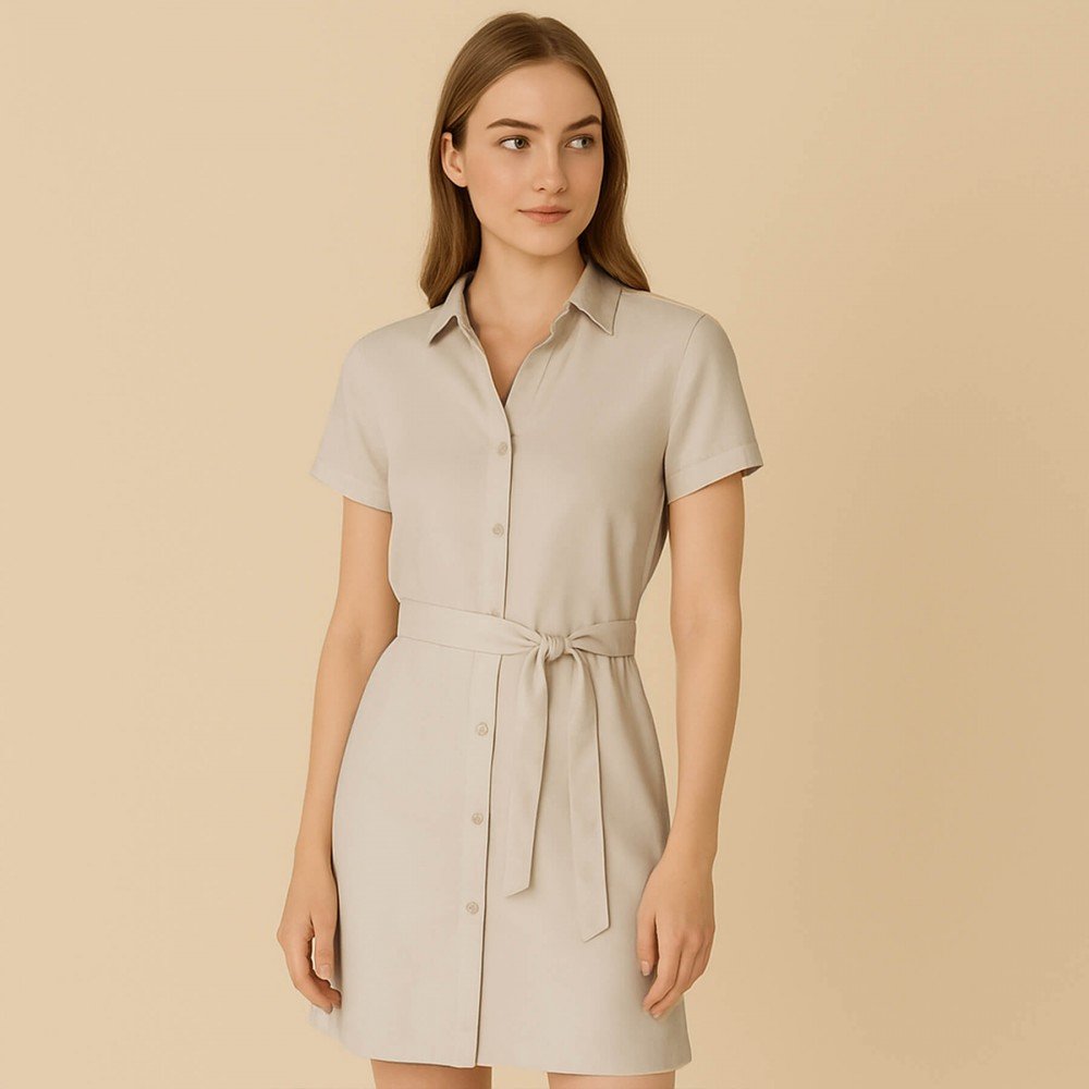 Tencel Twill Stof Lys Beige Tencel Twill Stof Lys Beige - (Fashion Stoffer)