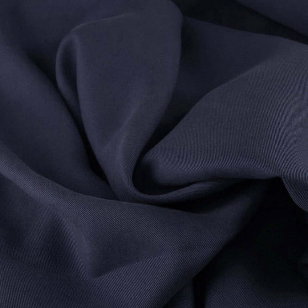 Tissu Tencel De Sergé Marine