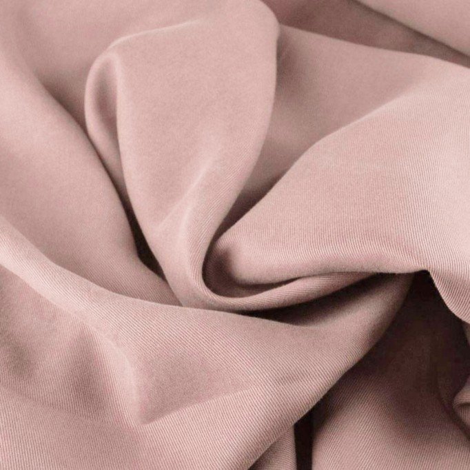 Tissu Tencel De Sergé Nude Rose - (Tissu Tencel De Sergé)