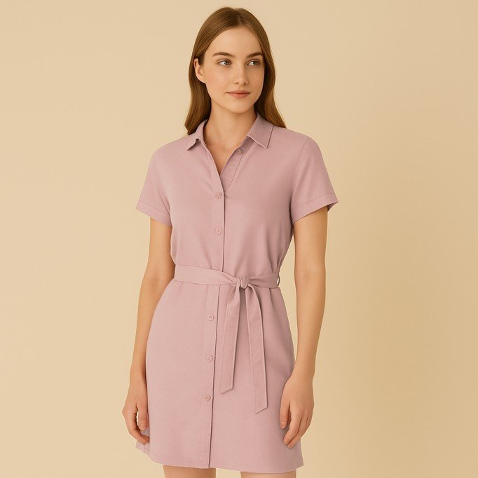 Tissu Tencel De Sergé Nude Rose - (Tissu Tencel De Sergé)