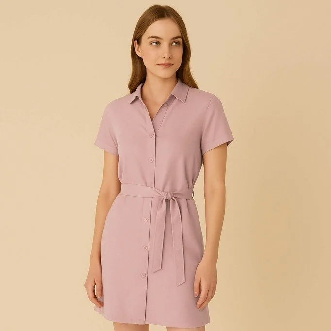 Tkanina Tencel Skośnym Nagi Różowy Modne Tkaniny