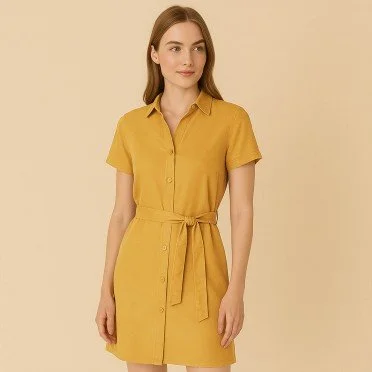 Tkanina Tencel Skośnym Ochry | Rijs Textiles Tkanina Tencel Skośnym Ochry Modne Tkaniny