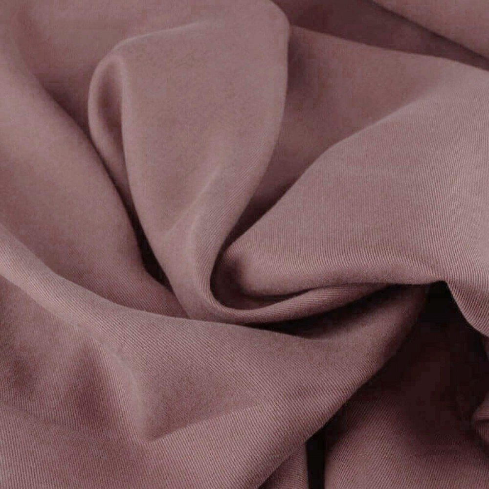 Tissu Tencel De Sergé Vieux Mauve