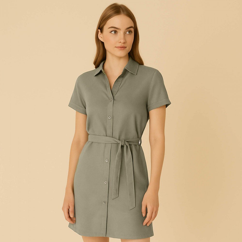 Tencel Twill Stof Oliven - (Fashion Stoffer)