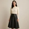 Vegansk Læder Stof Sort  - (Fashion Stoffer)
