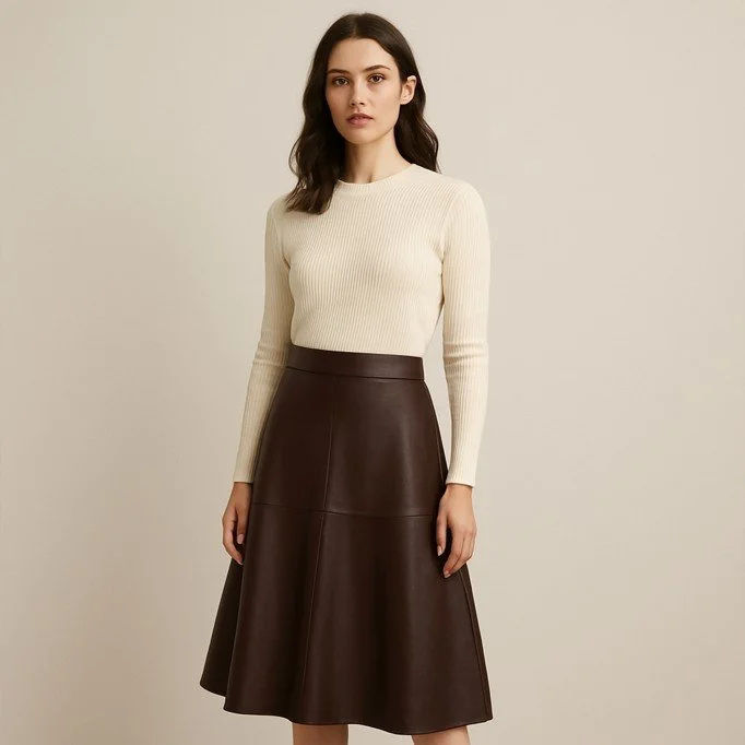 Tissu Simili Cuir Végan Brun Foncé - (Tissus De Mode)