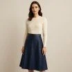 Stretch Leather Fabric (Vegan) Navy - (Fashion Fabrics)