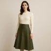 Stretch Leder Stof (Vegan) Leger Groen - (Modestoffen)