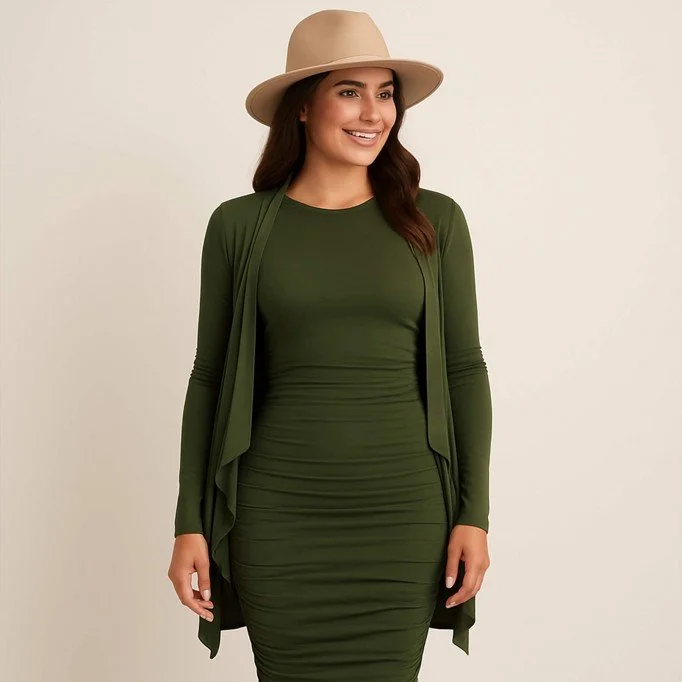 Tessuto Jersey Di Bambù Verde Militare - (Tessuto Jersey Di Bambù)