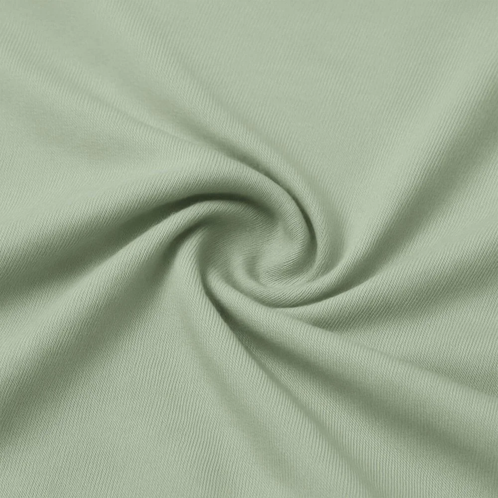 Bamboe Jersey Stof Dusty Groen
