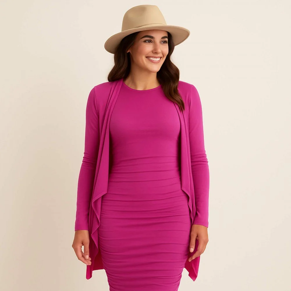 Bamboe Jersey Stof Fuchsia