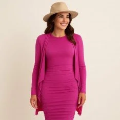 Tessuto Jersey Di Bambù Fucsia