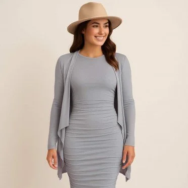 Tissu Jersey Bambou Gris Clair - (Tissus Jersey)