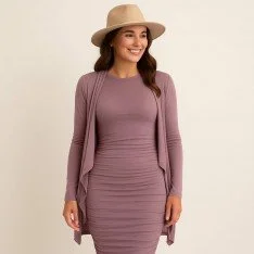 Tessuto Jersey Di Bambù Mauve Antico