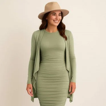 Bambus Jerseystoff Olive - (Bambus Jersey Stoffe)