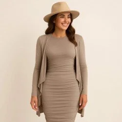 Tessuto Jersey Di Bambù Taupe Tessuto Jersey Di Bambù Taupe
