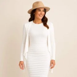 Bambus Jerseystoff Weiß 