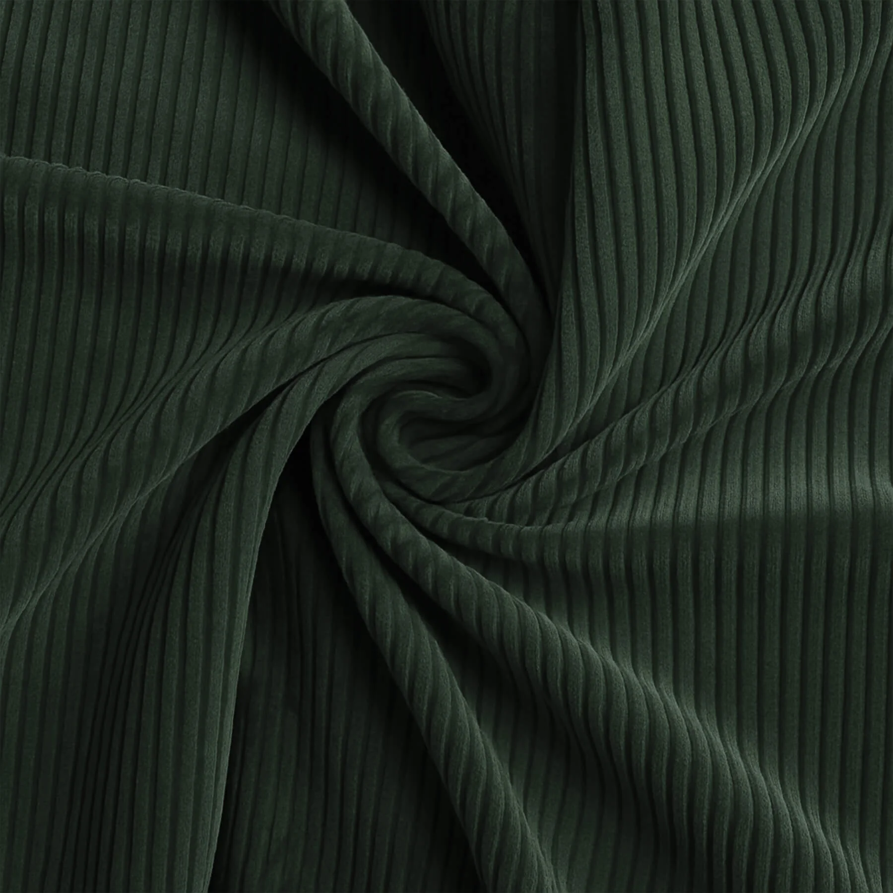 Corduroy Stretch Stof 6 Wales Leger Groen