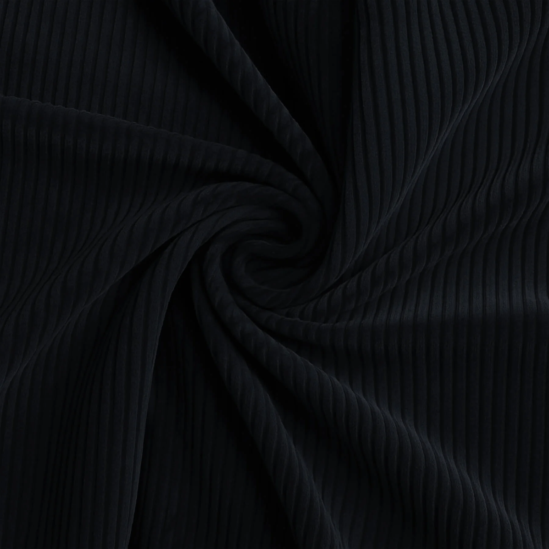 Corduroy Stretch Stof 6 Wales Zwart