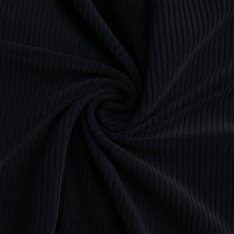 Corduroy Stretch Fabric 6 Wales Black