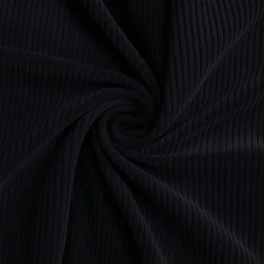 Corduroy Stretch Fabric 6 Wales Black - (Fashion Fabrics)