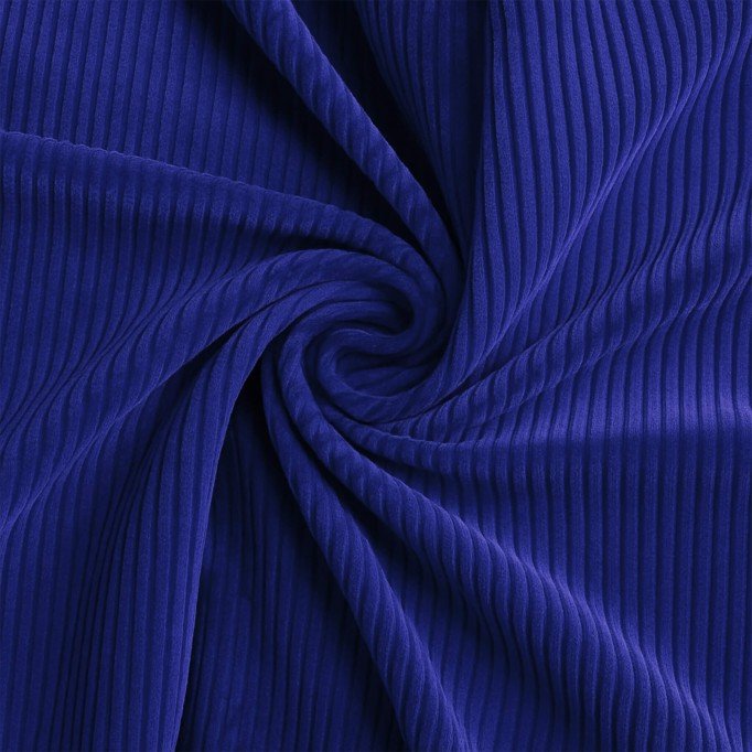 Corduroy Stretch Stof 6 Wales Kobalt - (Modestoffen)