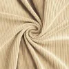 Tissu Velours Côtelé Stretch 6 Wales Beige