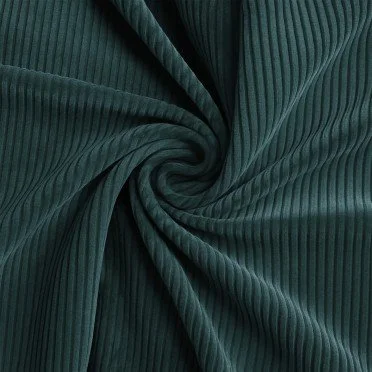 Corduroy Stretch Stof 6 Wales Donker Groen - (Modestoffen)