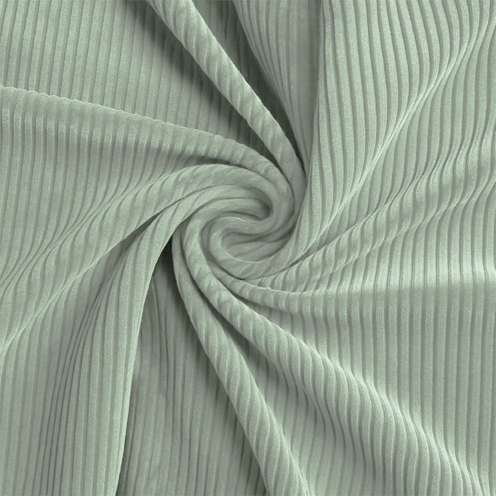 Tessuto Velluto a Coste Stretch 6 Wales Verde Polveroso Tessuto Velluto a Coste Stretch 6 Wales Verde Polveroso - (Tessuti Moda)