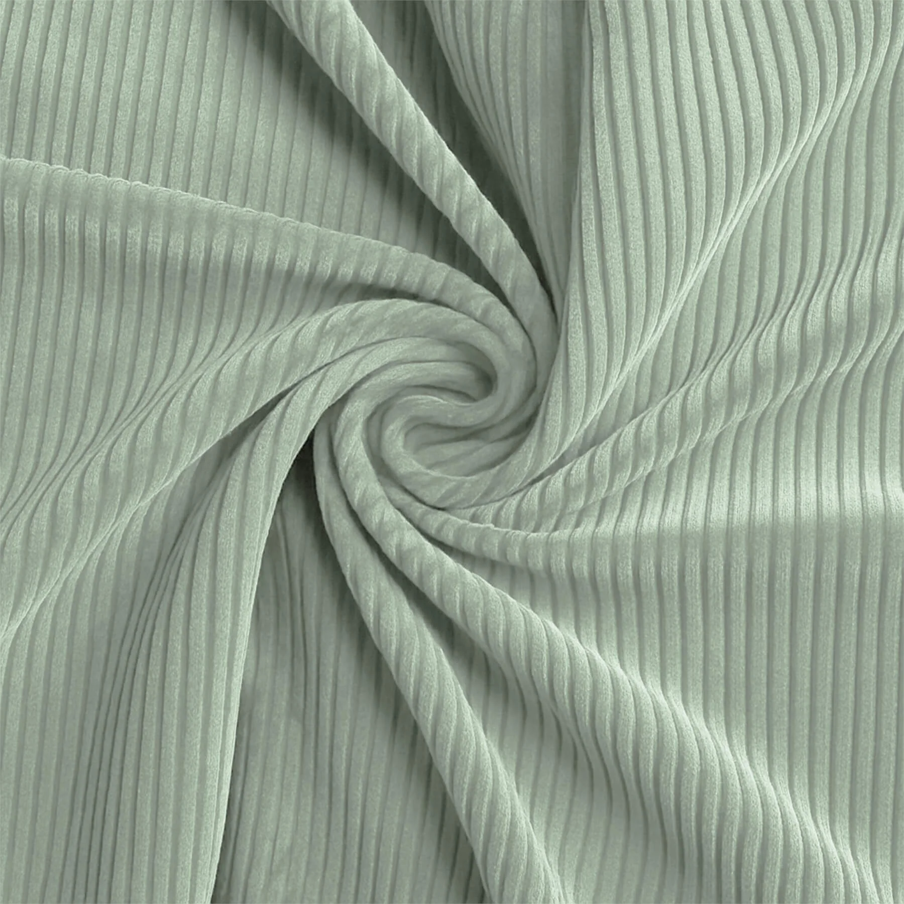 Corduroy Stretch Stof 6 Wales Dusty Groen