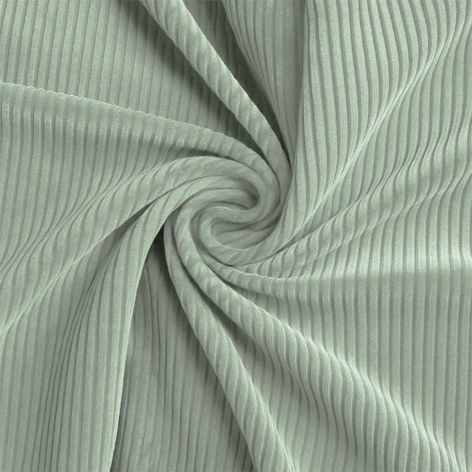 Stretch Bred Fløjl Stof 6 Wales Dusty Grøn - (Fashion Stoffer)