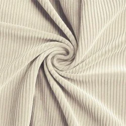Stretch Bred Fløjl Stof 6 Wales Lysebeige