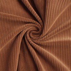 Corduroy Stretch Fabric 6 Wales Light Brown