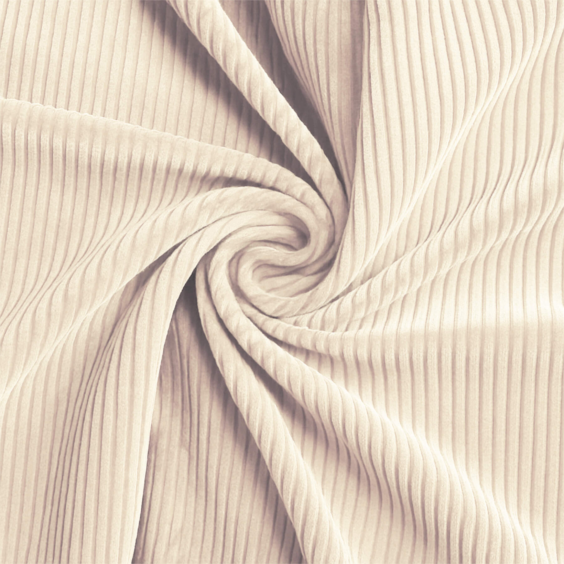 Corduroy Stretch Stof 6 Wales Naturel Beige