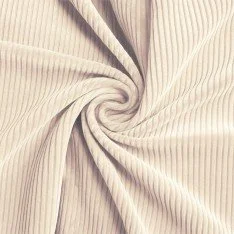 Tessuto Velluto a Coste Stretch 6 Wales Beige Naturel