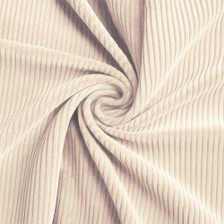 Tessuto Velluto a Coste Stretch 6 Wales Beige Naturel
