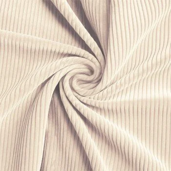 Tessuto Velluto a Coste Stretch 6 Wales Beige Naturel