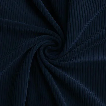 Stretch Bred Fløjl Stof 6 Wales Navy - (Fashion Stoffer)