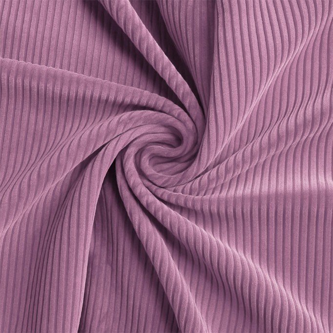 Tessuto Velluto a Coste Stretch 6 Wales Lilla Antico - (Tessuti Moda)