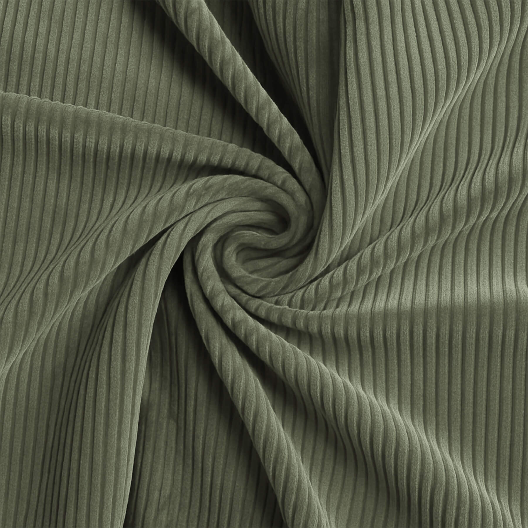 Corduroy Stretch Stof 6 Wales Olijf