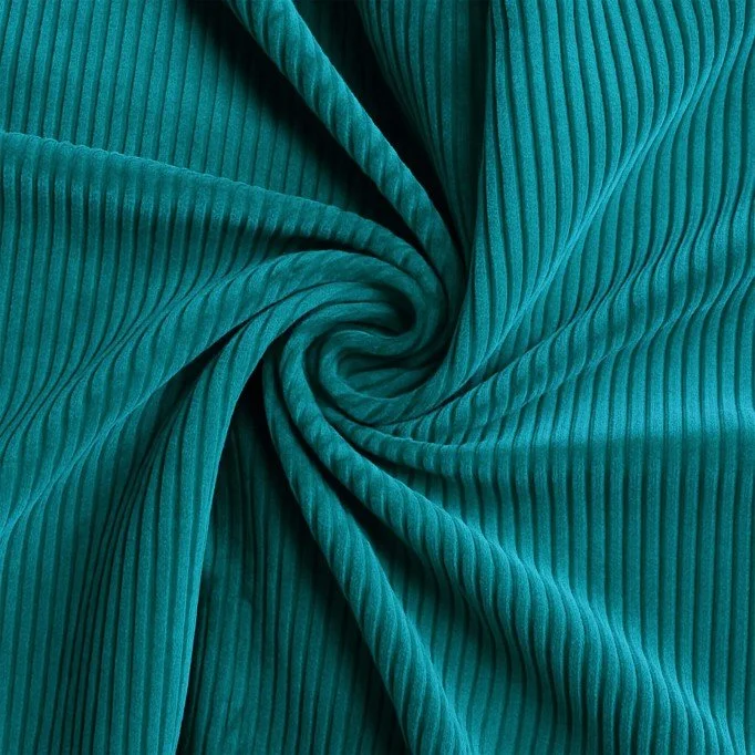 Corduroy Stretch Fabric 6 Wales Petrol - (Fashion Fabrics)