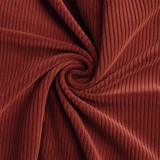 Corduroy Stretch Fabric 6 Wales Rust 